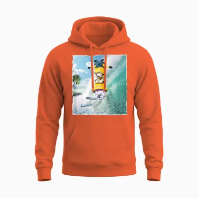 Despicable Me Minion Helmet Graphic Unisex Hoodie - Orange
