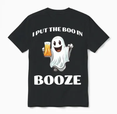 Funny Halloween Drinking Unisex T-Shirt - Black