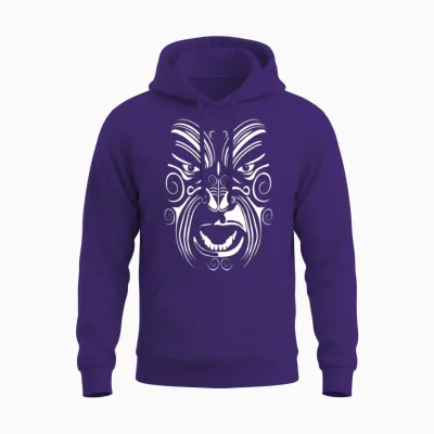 Tatouage Maori Blanc Unisex Hoodie - Purple