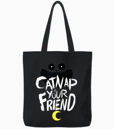 Child Poppy Playtime Catnap Is Your Friend For Tote Bags - Black