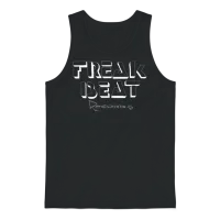 Freak Beat Records White Unisex Tank Top - Black – 1