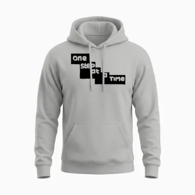 One Step at a Time-Breast Cancer Awareness Unisex Hoodie - Ash