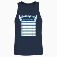 Jga Checkliste Jga Aufgaben Für Den Bräutigam Unisex Tank Top in Navy - 2