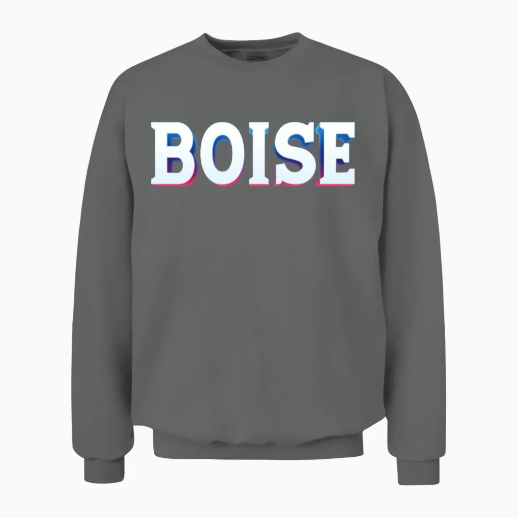 Retro - Boise Unisex Sweatshirt in Graphite Heather