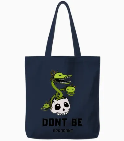 Don't Be Arrogant Tote Bags - Navy