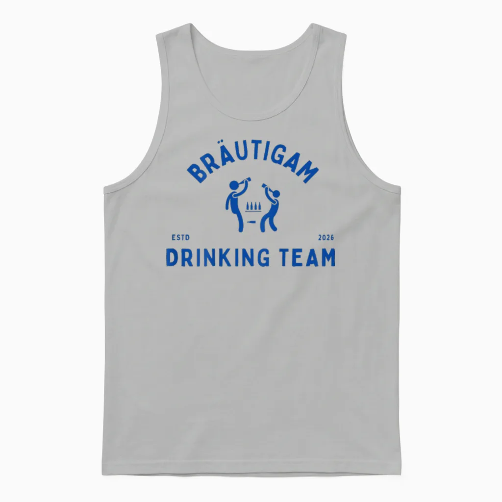 Bräutigam Drinking Team Jga Junggesellenabschied Party Motiv Unisex Tank Top in Ash