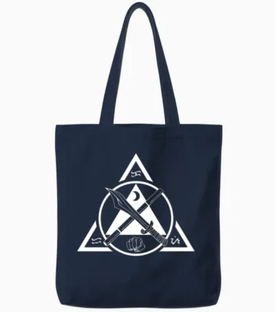 Kali Filipino Martial Arts Emblem Tote Bags - Navy