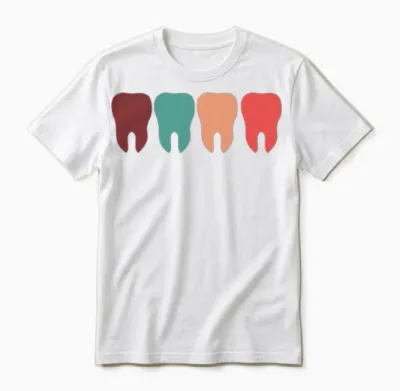 Teeth Retro Unisex T-Shirt - White
