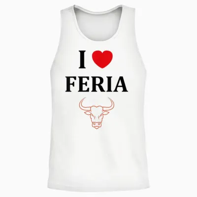 Humour Féria Basque Dax Bayonne Fêtes I Love Feria Unisex Tank Top - White