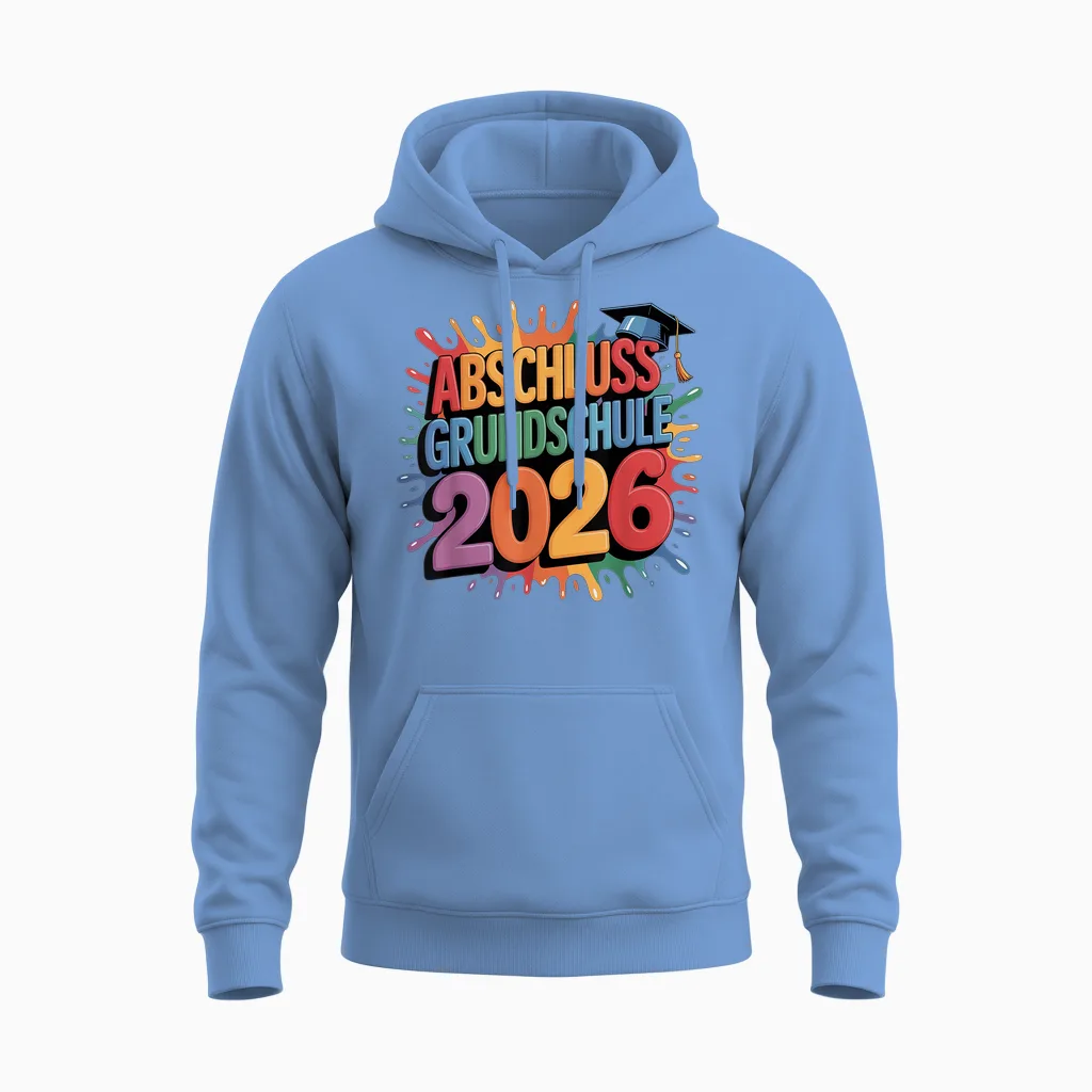 Graduation Primary School 2026 Primary School Graduate Leavers Unisex Hoodie in Carolina Blue