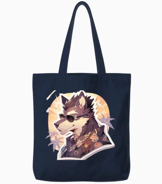 Dogs Pet Dog Owner Dog Lover Animal Tote Bags in Navy
