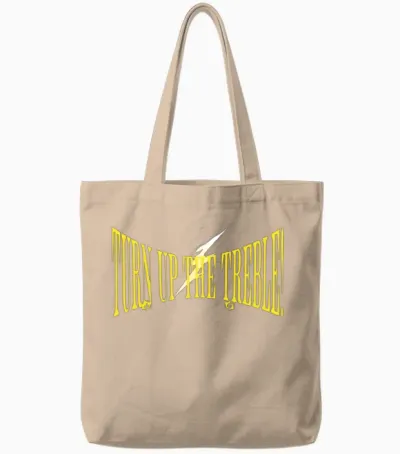 Turn Up the Table – Bold Music Dj Design Tote Bags - Natural