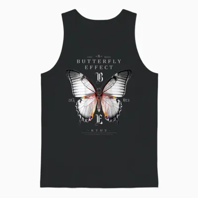 Effect Butterfly Insect Moth Butterfly Chaos Butterfly T-Shirt, Black Unisex Tank Top - Black