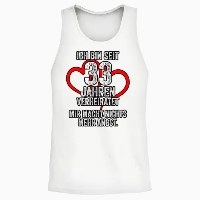 33. Hochzeitstag Tshirt Spruch Ich Bin Seit 33 Jahren Unisex Tank Top - White