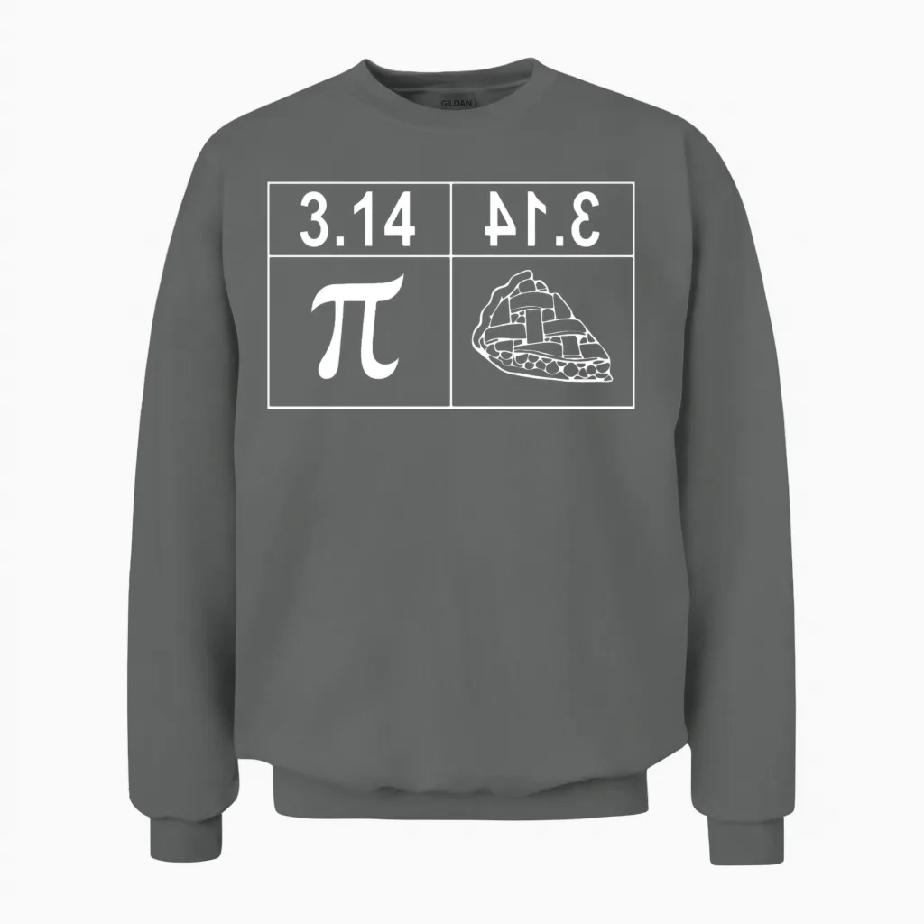 Funny Pi Day Unisex Sweatshirt in Graphite Heather