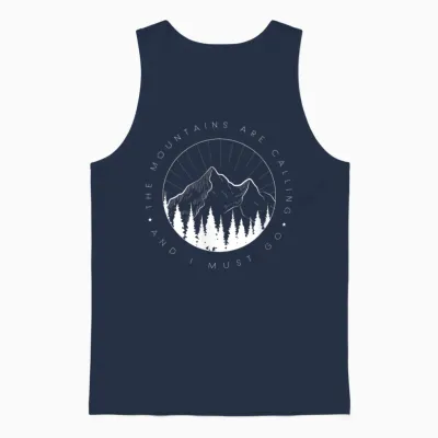 Berg T-Shirt Herren Berghemd Damen Klettern Berge Bergliebe Unisex Tank Top - Navy
