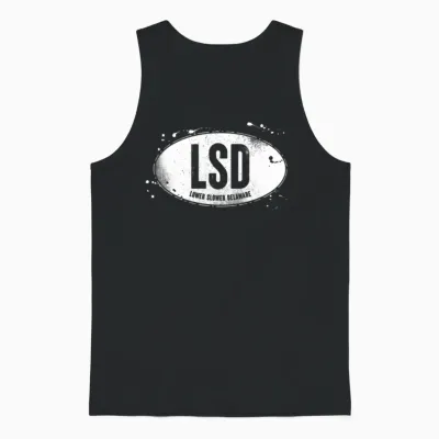 Lower Slower Delaware Vintage Unisex Tank Top - Black