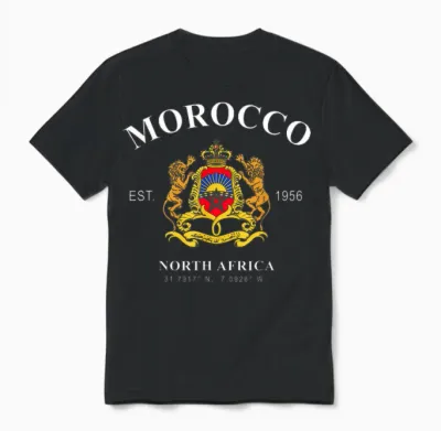 Marokko Geschenk Flagge Morocco Marokkaner Berber Nafri Unisex T-Shirt - Black
