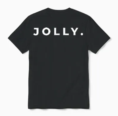 Jolly Christmas Subtle Minimal Funny Holiday Party Simple Unisex T-Shirt - Black