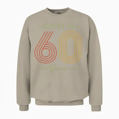 60th Birthday Vintage - Cheers to 60 Years Unisex Sweatshirt - Sand