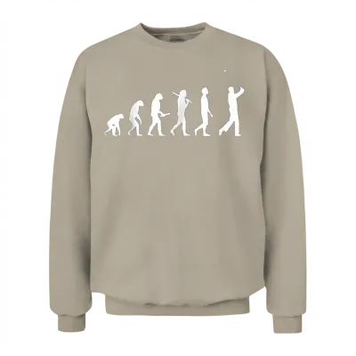 Funny Golf Evolution for Golfers Golf Players Unisex Sweatshirt - Sand
