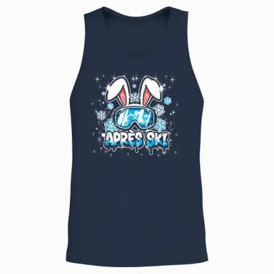 Cool Apres-Ski Crew Spruch Bunny Ski-Hase Sekt Prosecco Beer Unisex Tank Top - Navy
