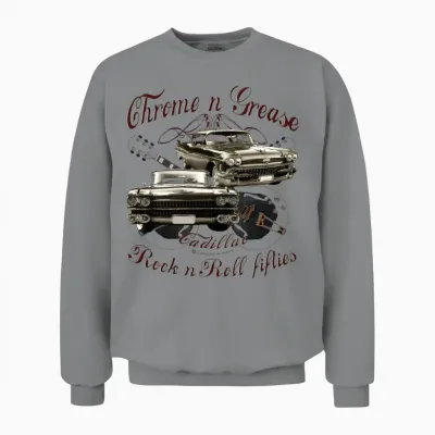 Chrome N Grease Cadillac Usa Unisex Sweatshirt - Sport Grey