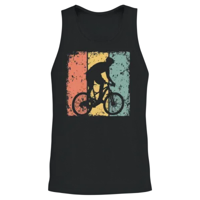 Biking Retro Unisex Tank Top - Black