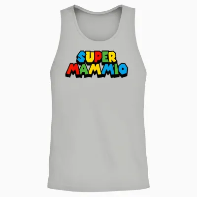 Gamer Mama Super Gamer Mammio Unisex Tank Top - Ash