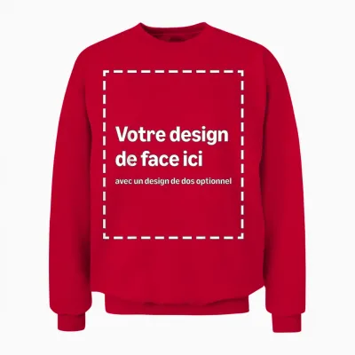 T-Shirt Customise Avec Votre Image Double-Sided Unisex Sweatshirt - Red