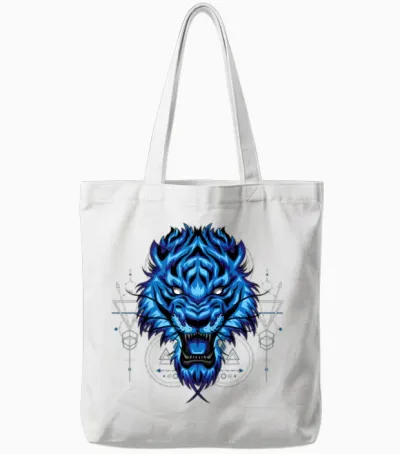 Tiger Retro Vintage Tote Bags - White