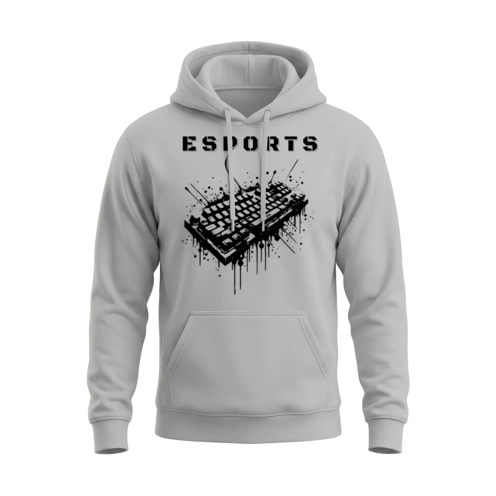 Esports Gaming Design Unisex Hoodie - Ash