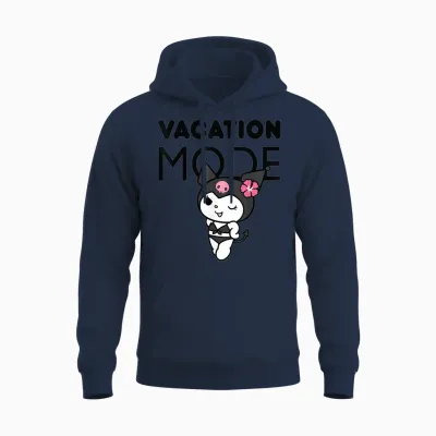 Kuromi Vacation Mode Unisex Hoodie - Navy
