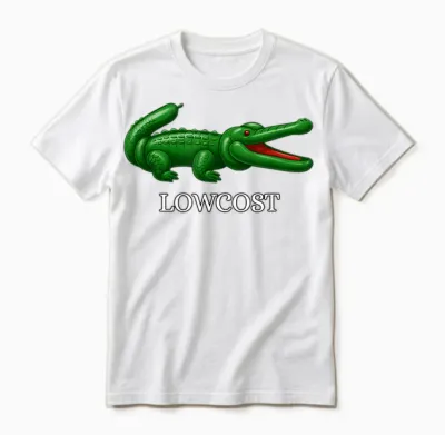 Lowcost Humour De Croco-Dile Unisex T-Shirt - White