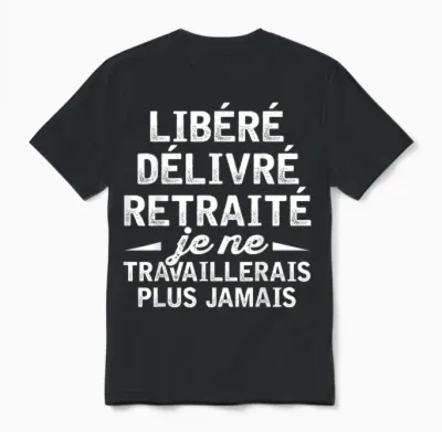 Retirement Gift Humor Man Dad Released Retired T-Shirt, Black, S Unisex T-Shirt - Black