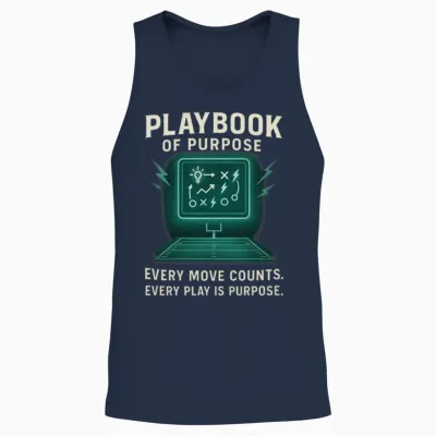 Playbook of Purpose (gridiron Strategy Edition) Unisex Tank Top - Navy