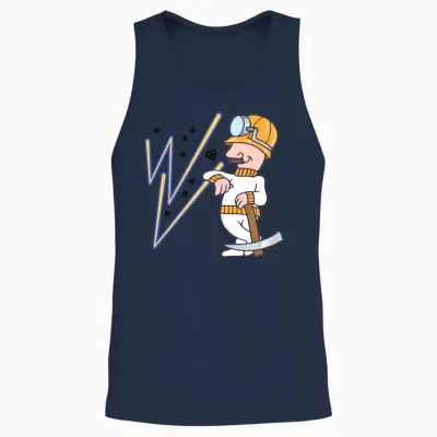 Coal Miner Unisex Tank Top - Navy