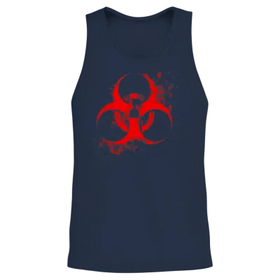 Bloody Biohazard Unisex Tank Top - Navy