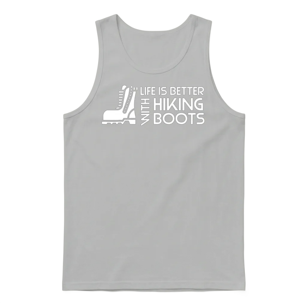 Sayings About Hiking Boots Hiking Lover Unisex Tank Top - Ash