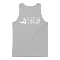 Sayings About Hiking Boots Hiking Lover Unisex Tank Top - Ash – 1
