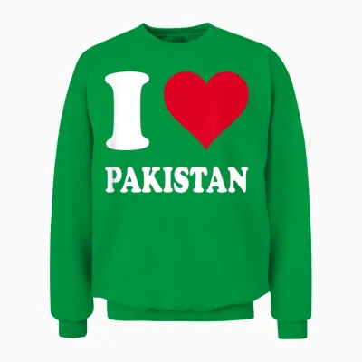 Cœur Rouge J'aime Le Pakistan Unisex Sweatshirt - Irish Green