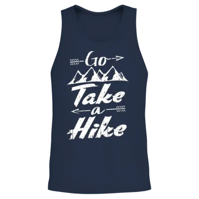 Go Take a Hike Unisex Tank Top - Navy