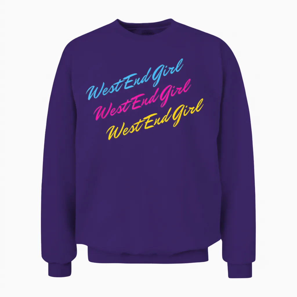 West End Girl Dans L'esthétique Rétro Unisex Sweatshirt in Purple