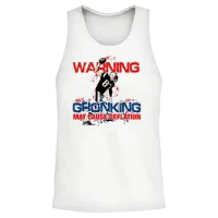 Warning Gronking May Cause Deflation Unisex Tank Top - White – 2
