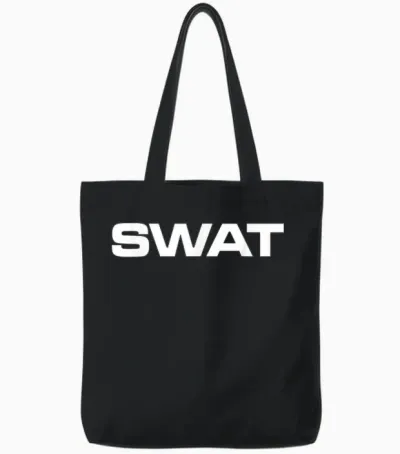 Armes Et Tactiques Spéciales Swat Tote Bags - Black