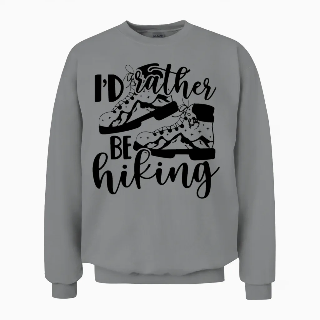 Rather Be Hiking & Outdoors Unisex Sweatshirt in Sport Grey