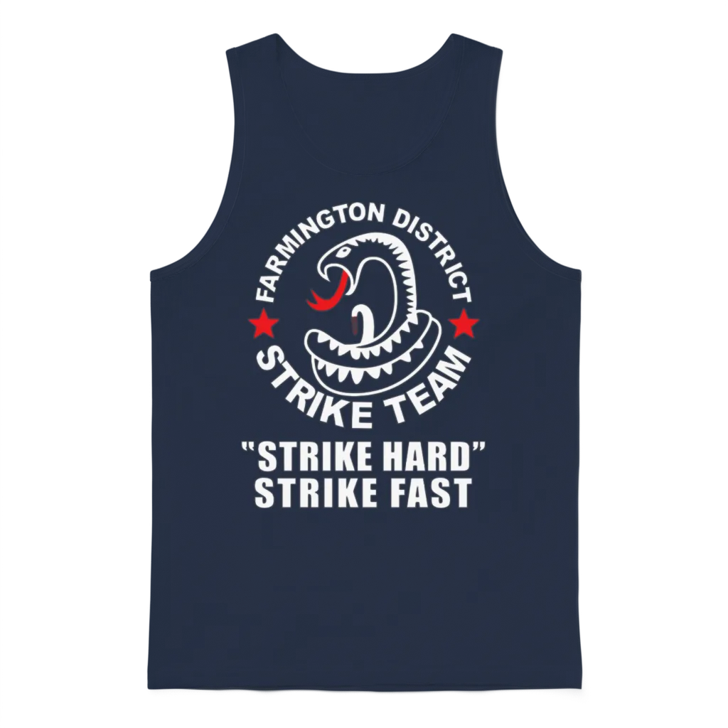 The Shield Inspired Farmington District Strike Unisex Tank Top - Navy