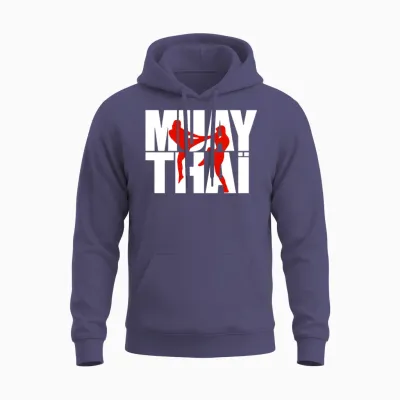 Muay Thai Unisex Hoodie - Heather Sport Dark Navy