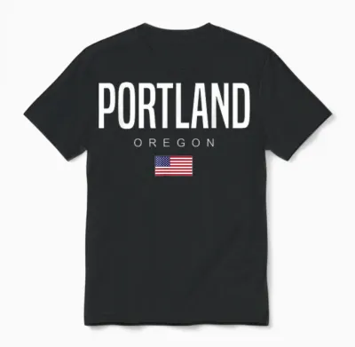 Portland, Oregon Unisex T-Shirt - Black