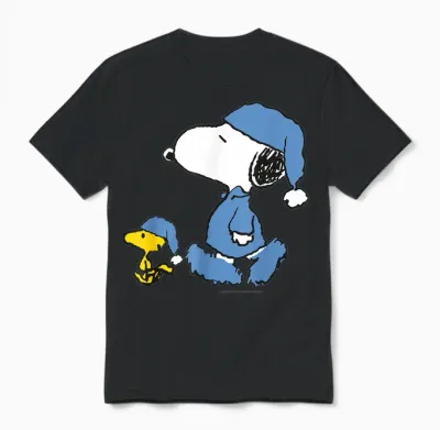 Peanuts - Snoopy Sleep Cap Good Night Unisex T-Shirt - Black